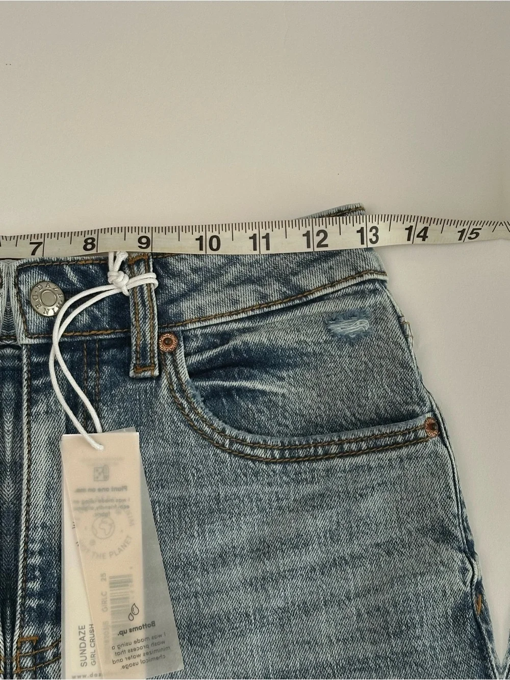 Daze 90s inspired Minimalist High Rise Straight Leg Light Wash Relaxed Denim